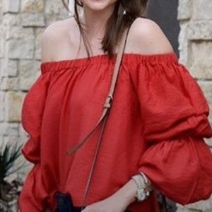 Lush Puff Sleeve Off Shoulder Top